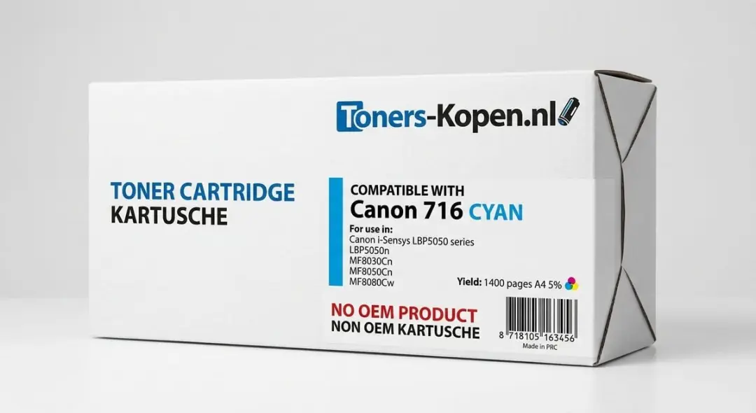 Canon 716C Toner Cyaan 1400 Pagina's - o.a. LBP-5050/MF-80xx