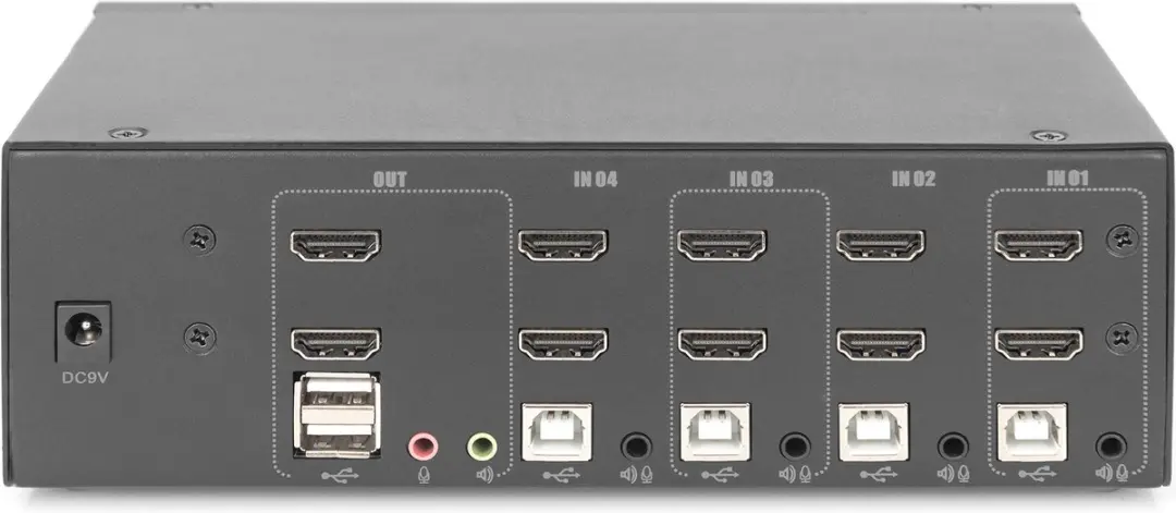 Digitus DS-12883 KVM-switch 7x USB 2.0 - Zwart