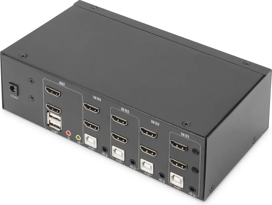 Digitus DS-12883 KVM-switch 7x USB 2.0 - Zwart