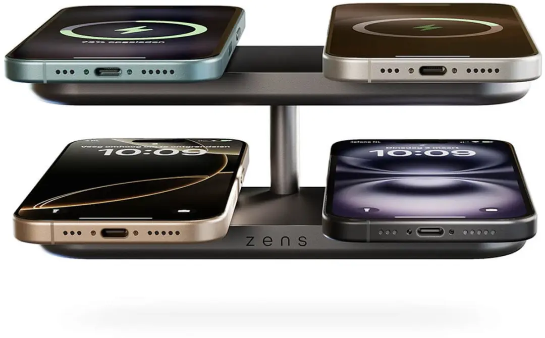 Zens Quattro Wireless Charger Pro 4 - Zwart