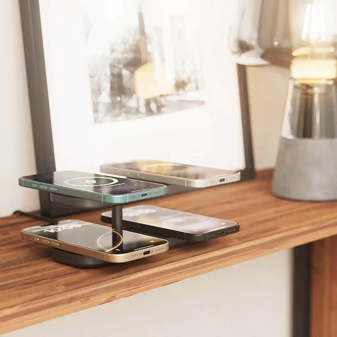Zens Quattro Wireless Charger Pro 4 - Zwart