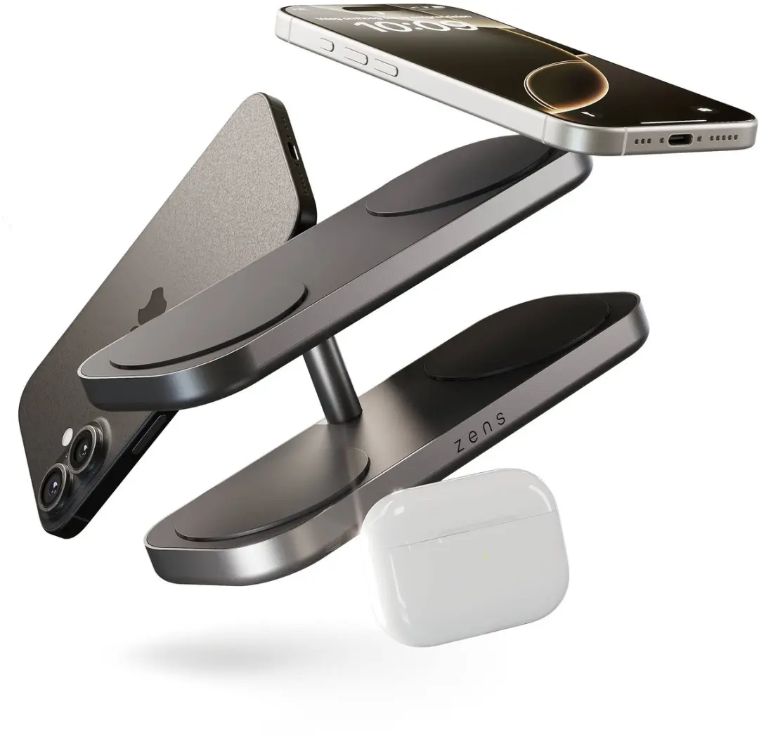 Zens Quattro Wireless Charger Pro 4 - Zwart - afbeelding 6 van 6