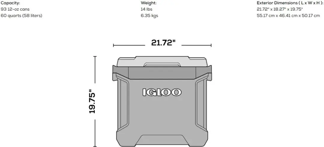 Igloo Ecocool Roller 60 Koelbox 56L - Groen