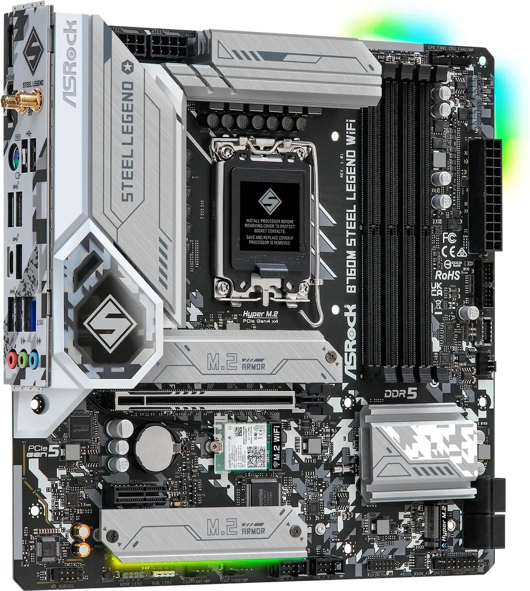 ASRock B760M Steel Legend WiFi - Moederbord - LGA1700 - DDR5 - Wi-Fi 6E