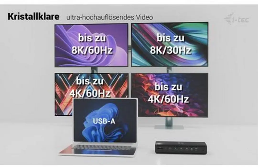 I-tec CA6MONITORDOCKPD Dockingstation - Zwart - afbeelding 6 van 6
