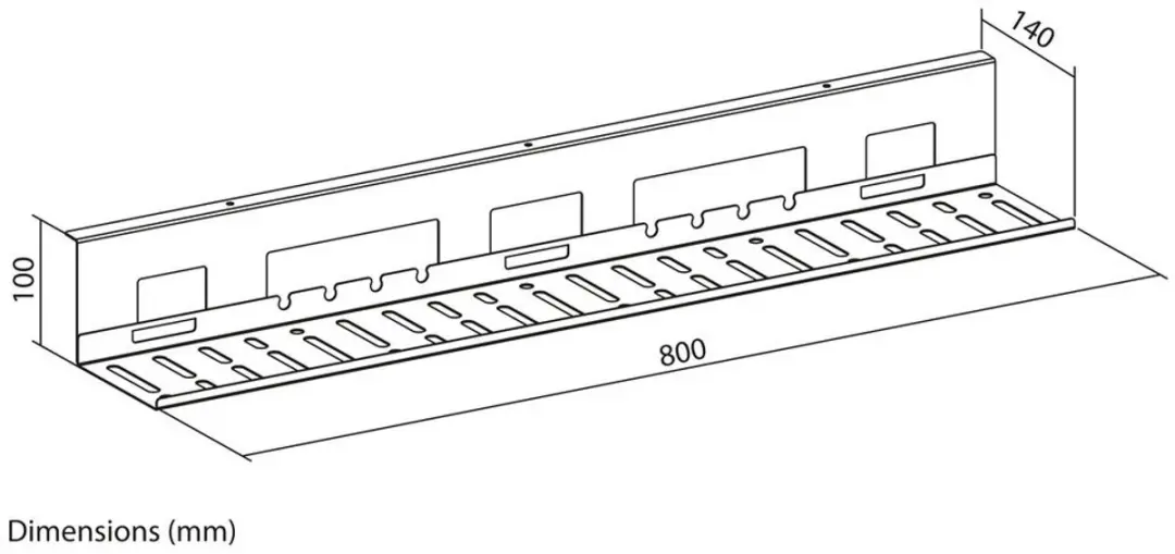 ACT AC8381 Kabelgoot 80cm - Zwart