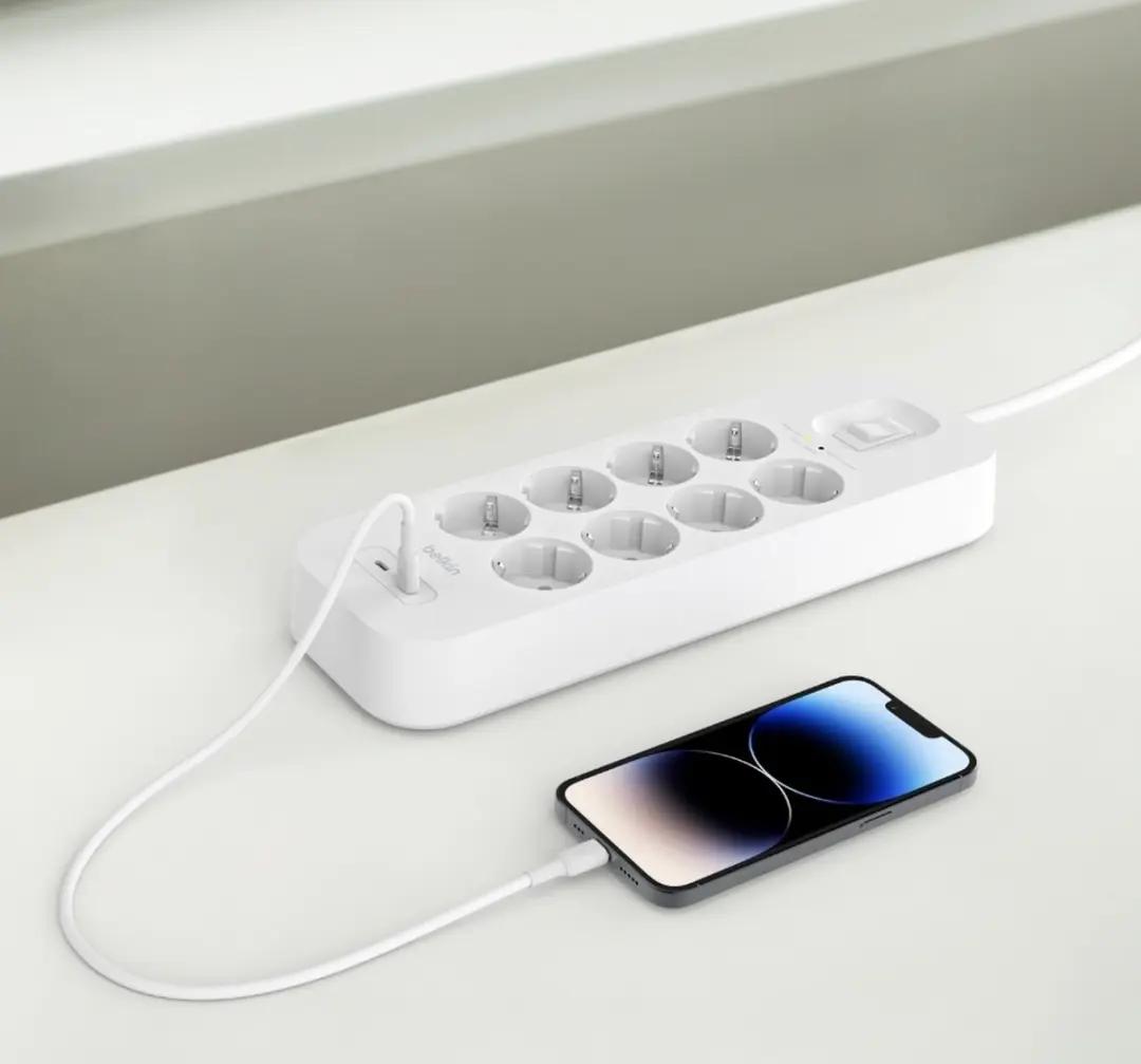 Belkin Spanningsbeveiliger 8 Stopcontacten 900W - 2m Wit