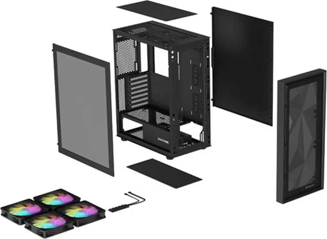 Genesis NPC-2172 Midi Tower PC-Kast - Zwart