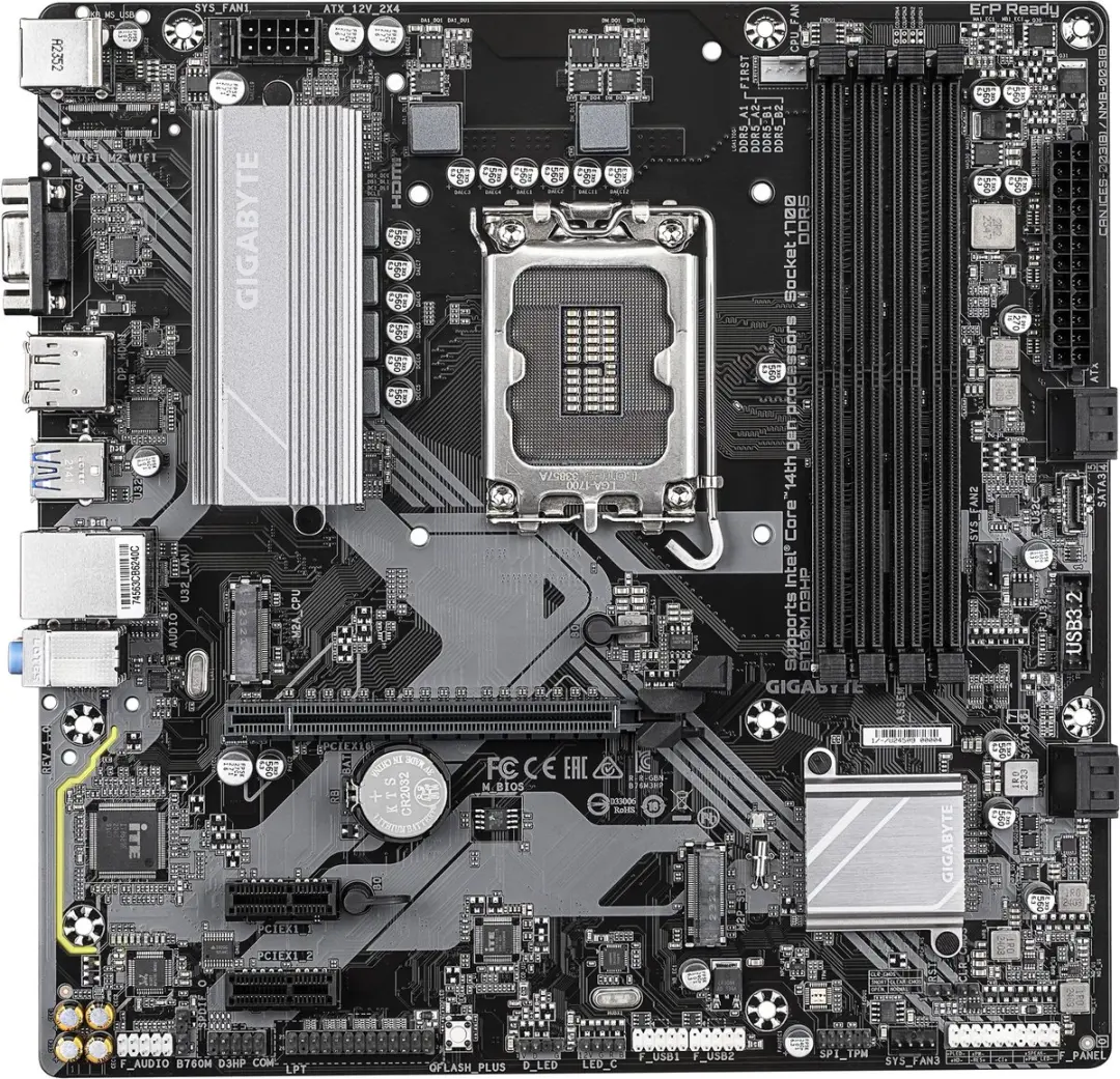 Gigabyte B760M D3HP Moederbord - microATX