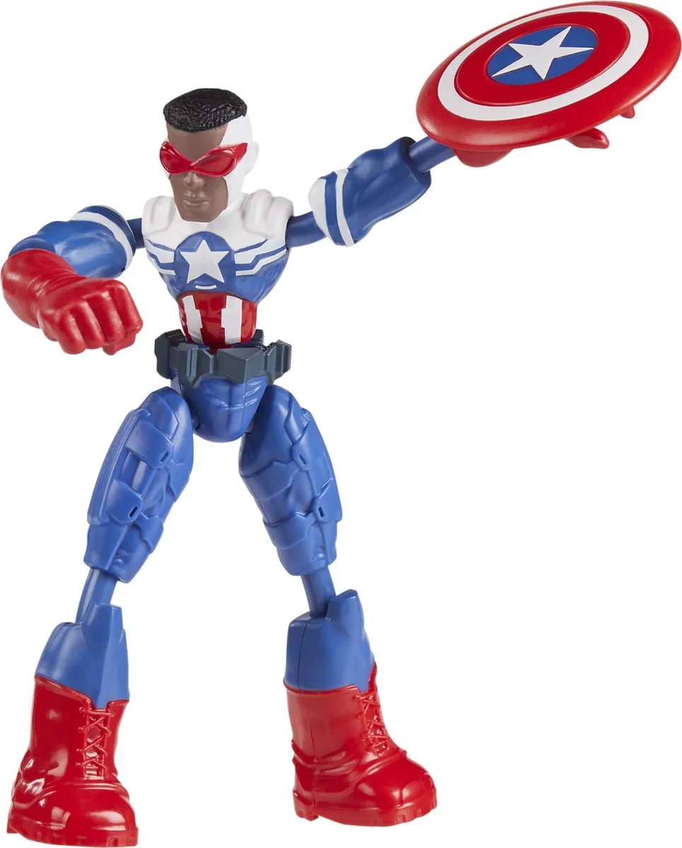 Marvel Captain America Bend & Flex Figuur F09715X0 - afbeelding 6 van 6