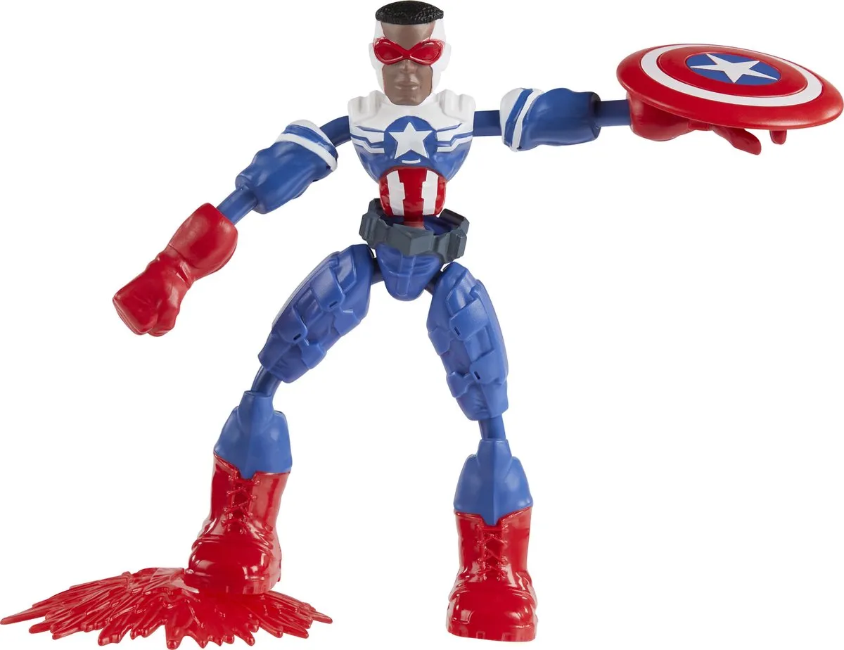 Marvel Captain America Bend & Flex Figuur F09715X0 - afbeelding 4 van 6