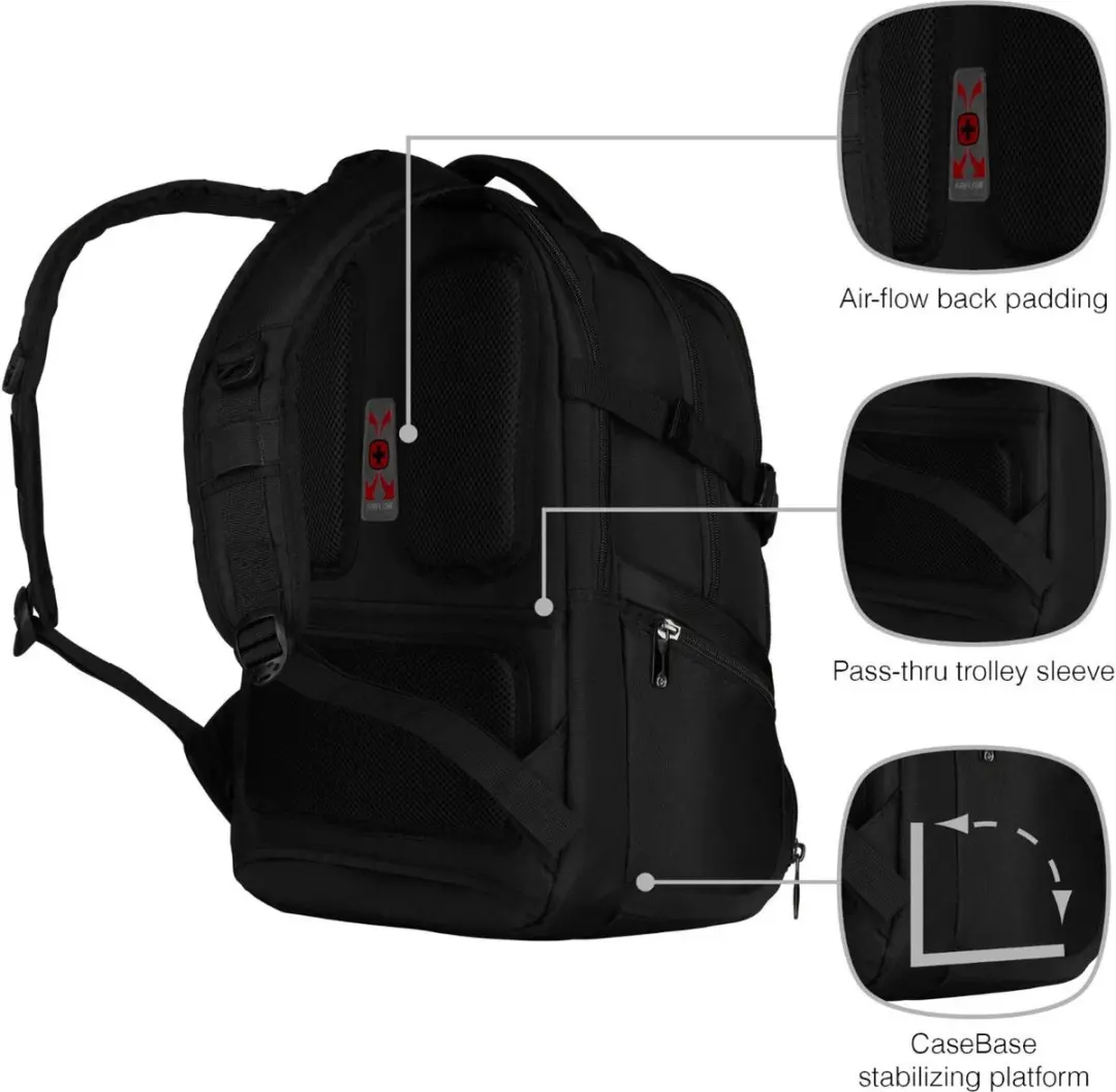 Wenger Transit 16 Deluxe Rugzak 27L - 16" Laptop - 8 Vakken - Zwart
