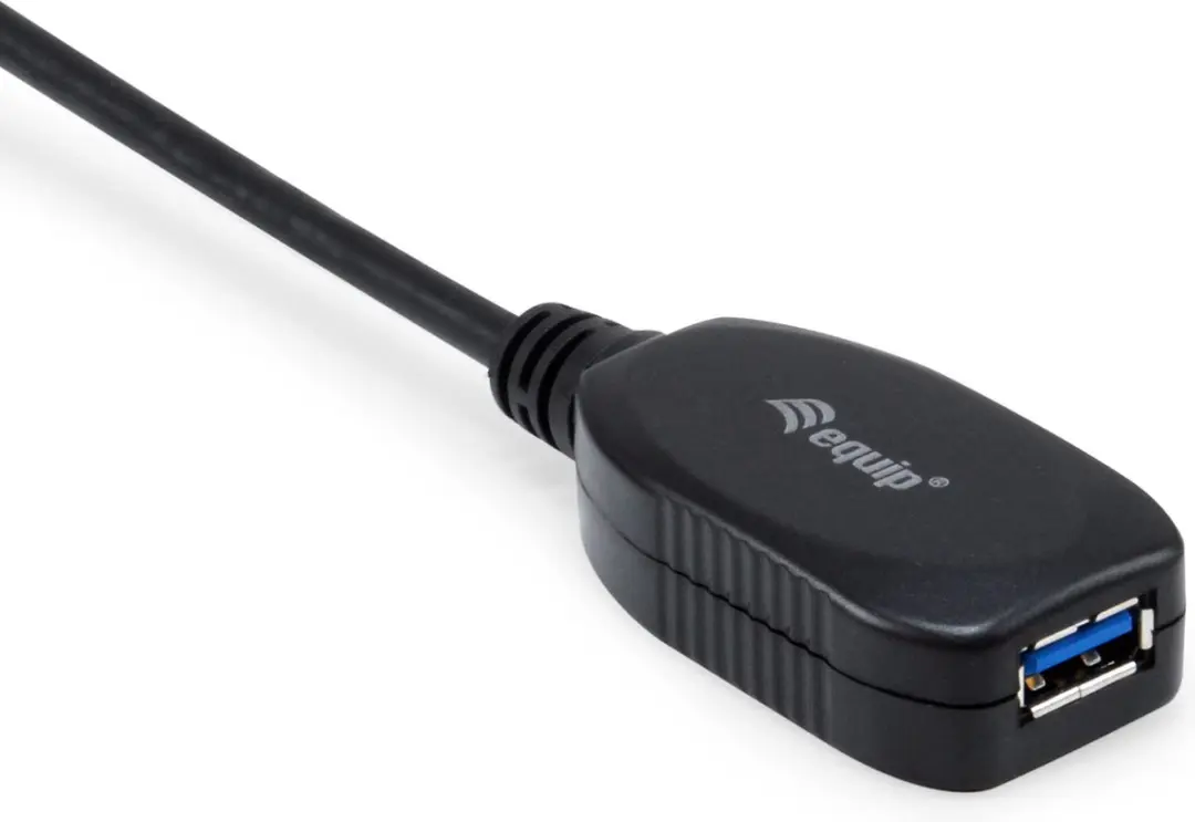 Equip 133347 USB-kabel USB 3.2 Gen 1 10m - A Zwart