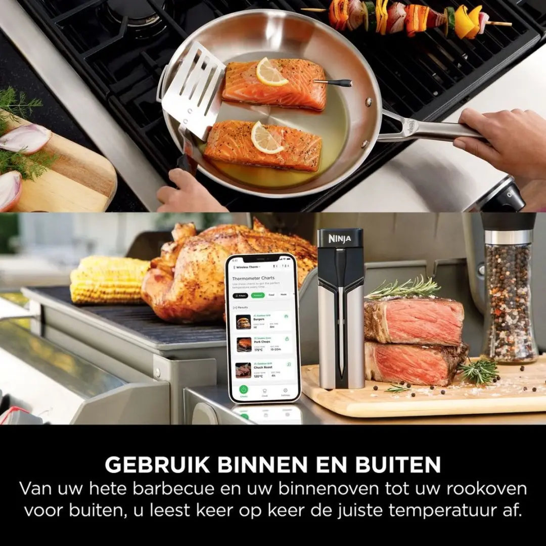 Ninja ProChef Barbecuethermometer - Zwart/Zilver