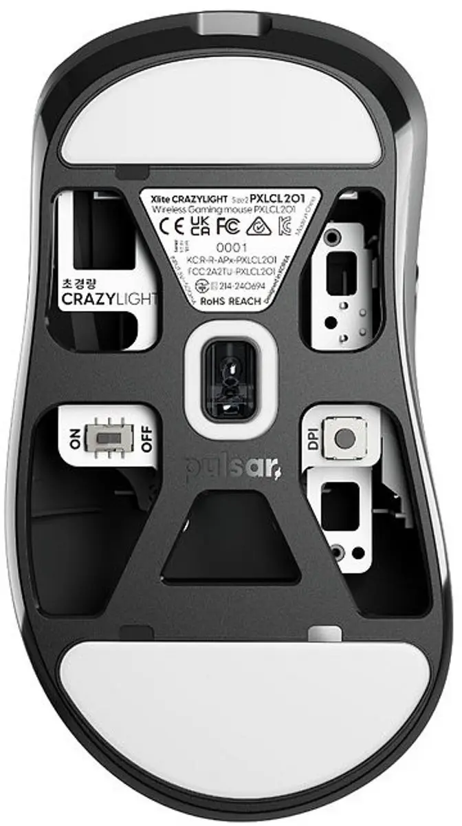 Pulsar Xlite CrazyLight Gamingmuis PXLCL201 - 32000 DPI - Zwart