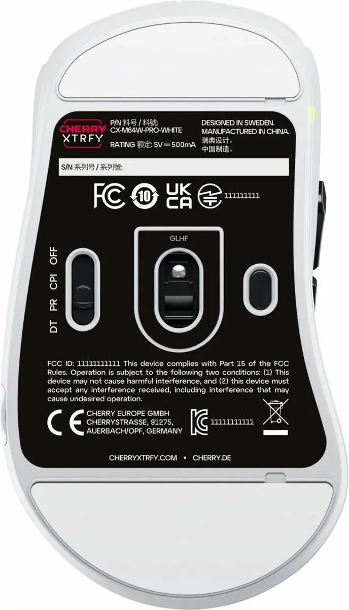 CHERRY XTRFY M64 Pro Wireless - Witte Gamingmuis