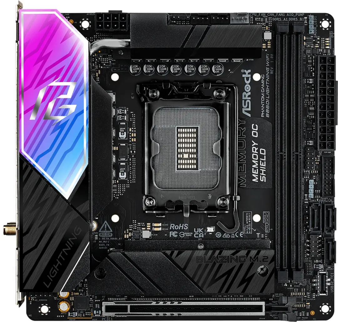 ASRock B860I Lightning WiFi Mini-ITX Moederbord - LGA 1851