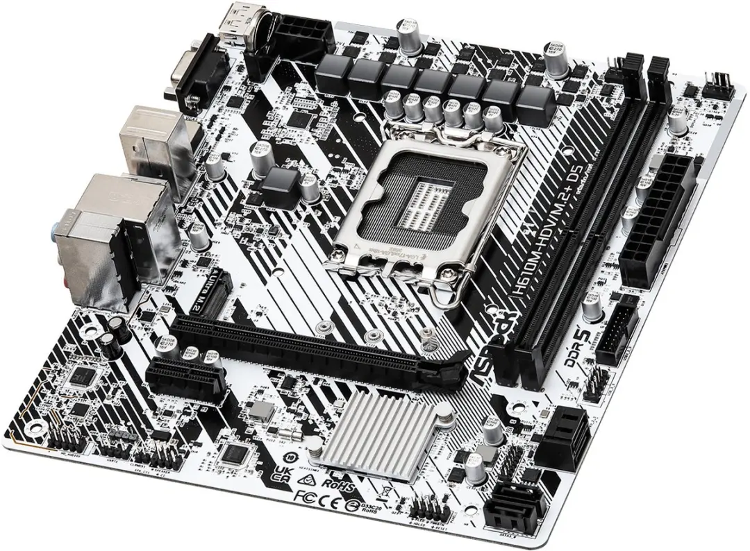 ASRock H610M-HDV/M.2+ D5 Micro-ATX Moederbord - LGA 1700