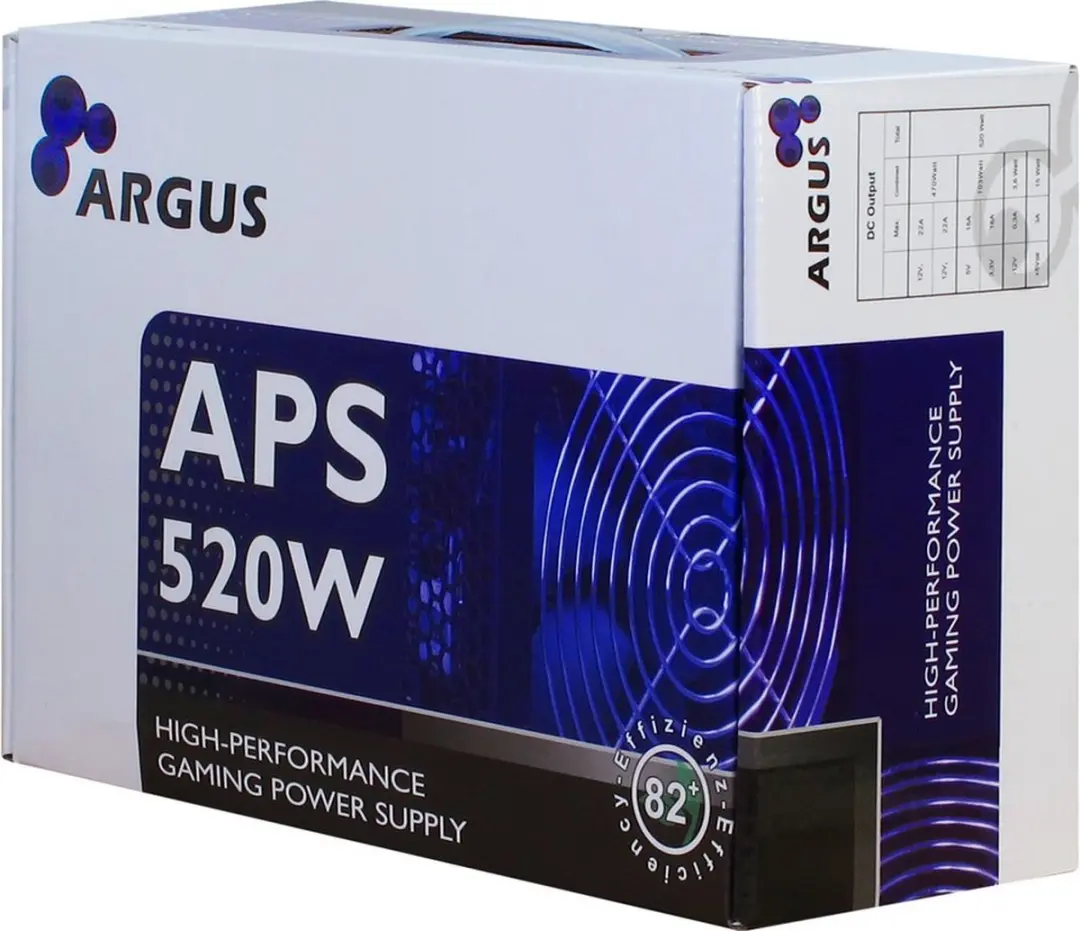 Inter-Tech Argus APS-520W Voeding - 520W - Zwart