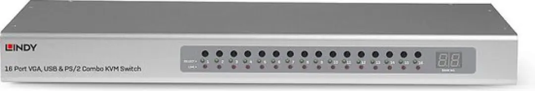 Lindy 39527 KVM-switch - Rackmontage - Zilver