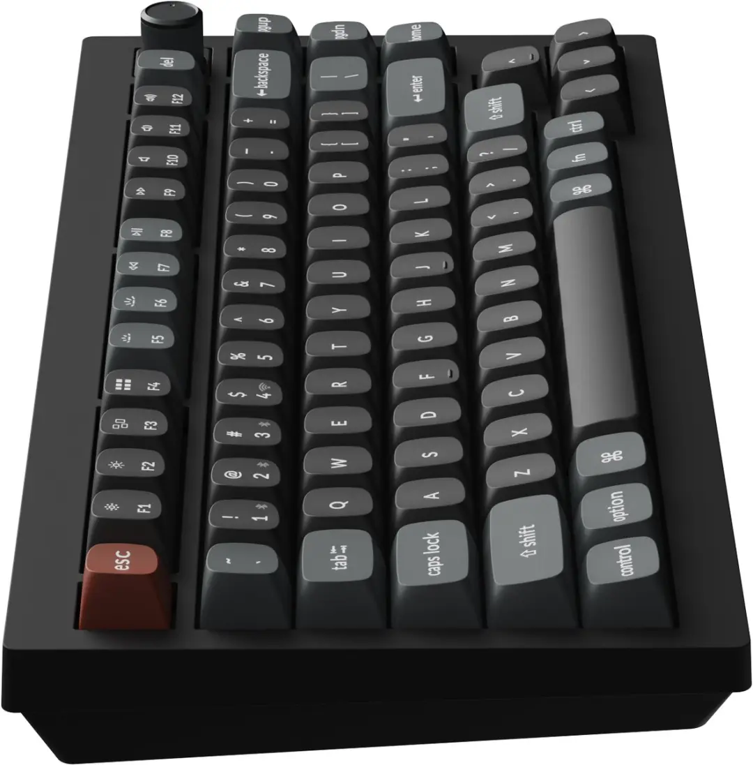 Keychron V1 Ultra Mechanisch Toetsenbord - 75% - Banana Switch - Zwart