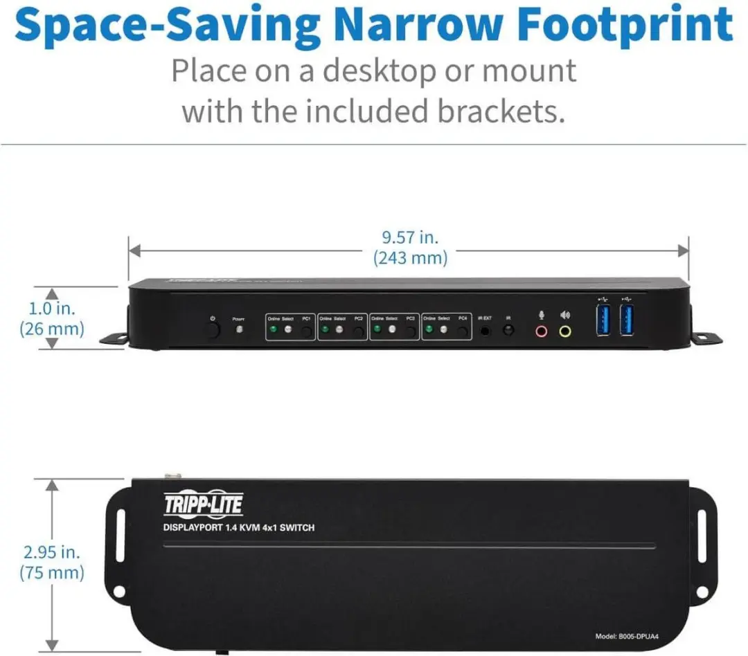 Tripp Lite B005-DPUA4 KVM-switch - Zwart