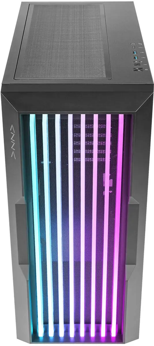 Azza Guardian Glass Midi Tower CSAZ-520BG - Zwart