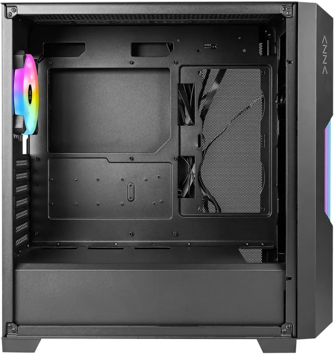 Azza Guardian Glass Midi Tower CSAZ-520BG - Zwart