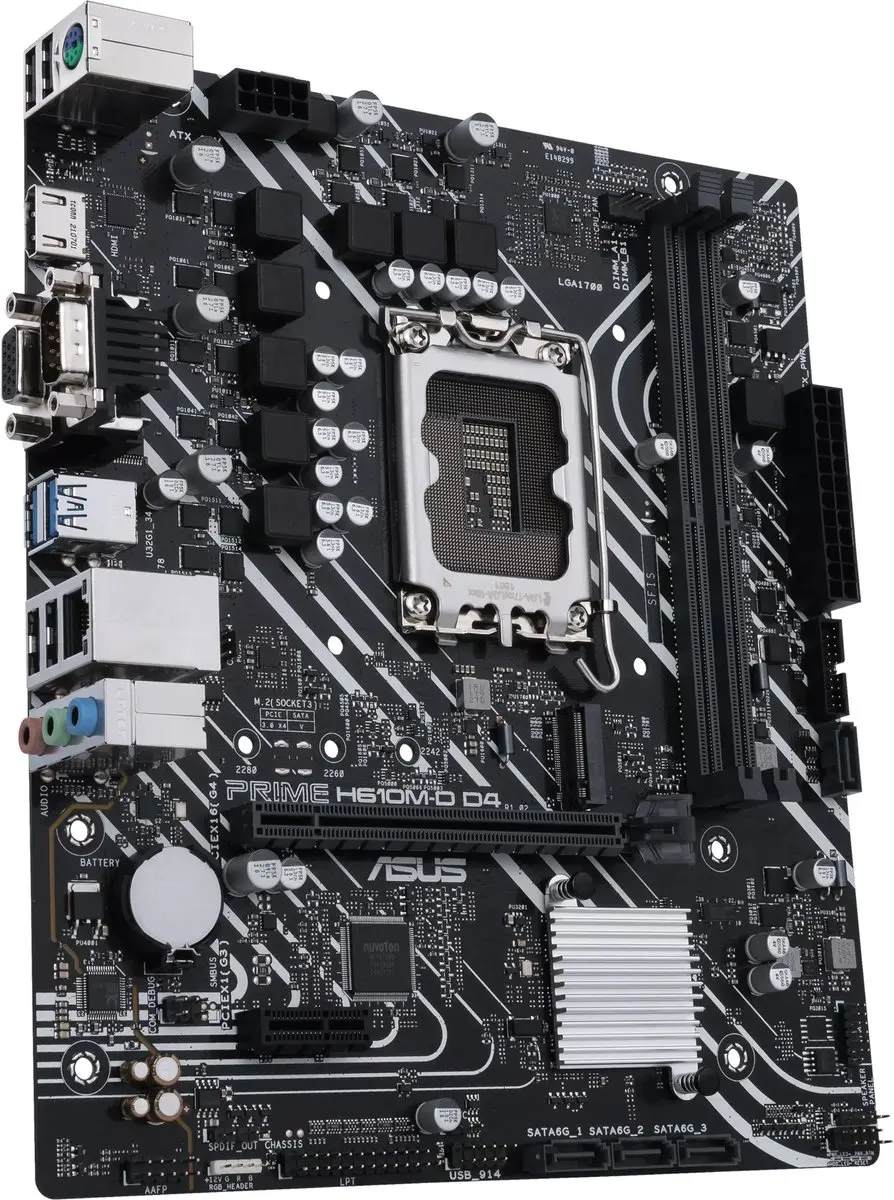 ASUS PRIME H610M-D D4 Moederbord - Micro ATX