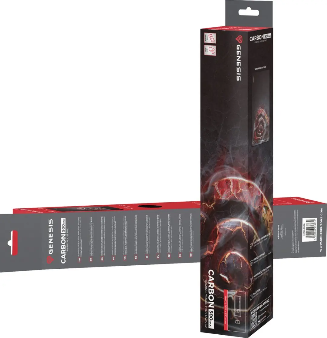 Genesis Carbon 500 Maxi Lava G2 NPG-2026 Game Muismat - Multicolour
