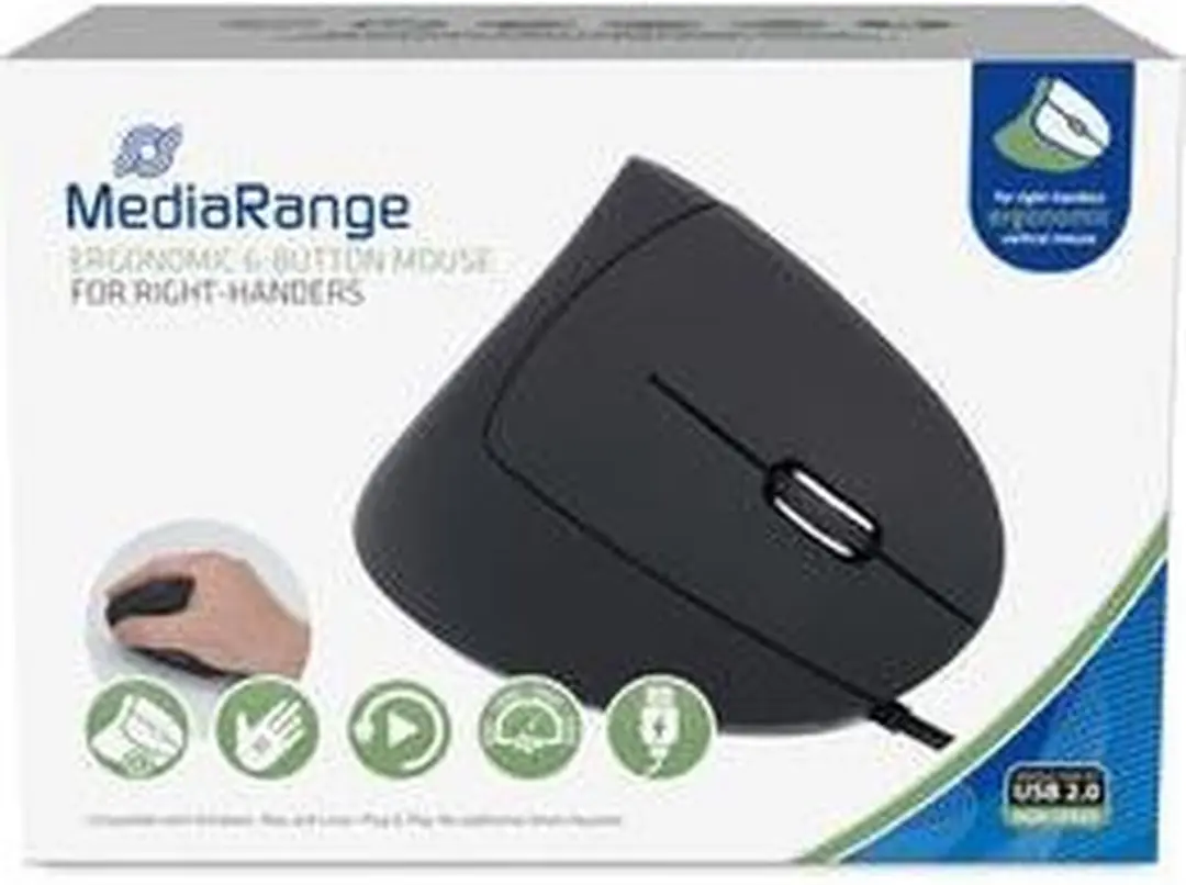 MediaRange MROS230 Muis - 2400 DPI - Zwart