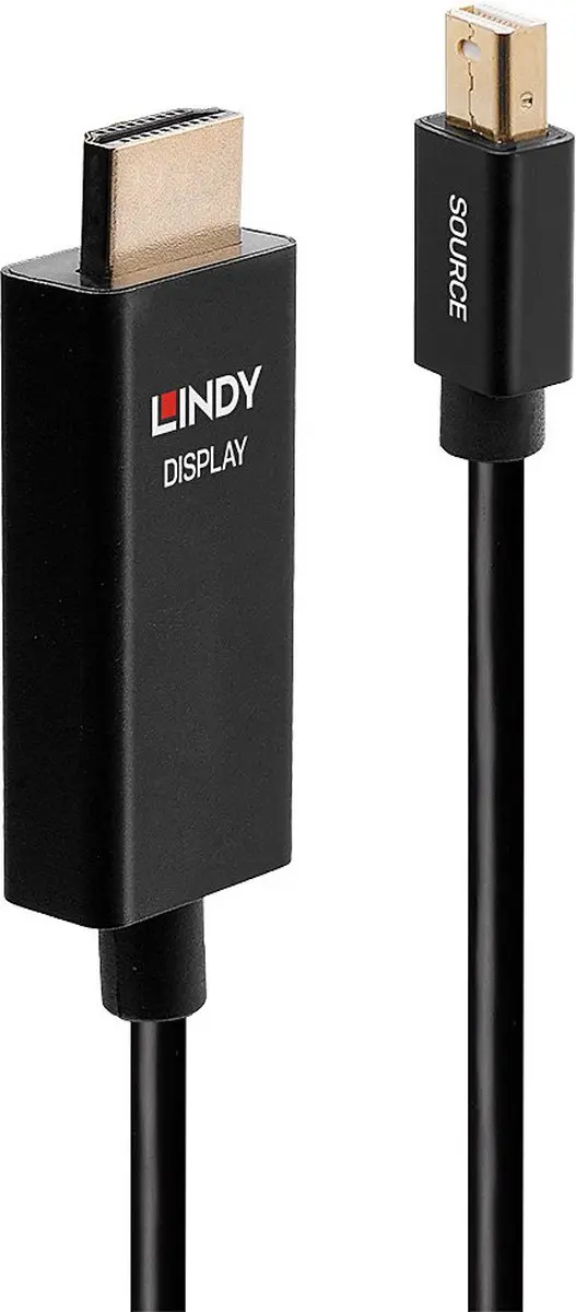 Lindy 40920 DisplayPort-kabel Mini DisplayPort-HDMI 0.5m