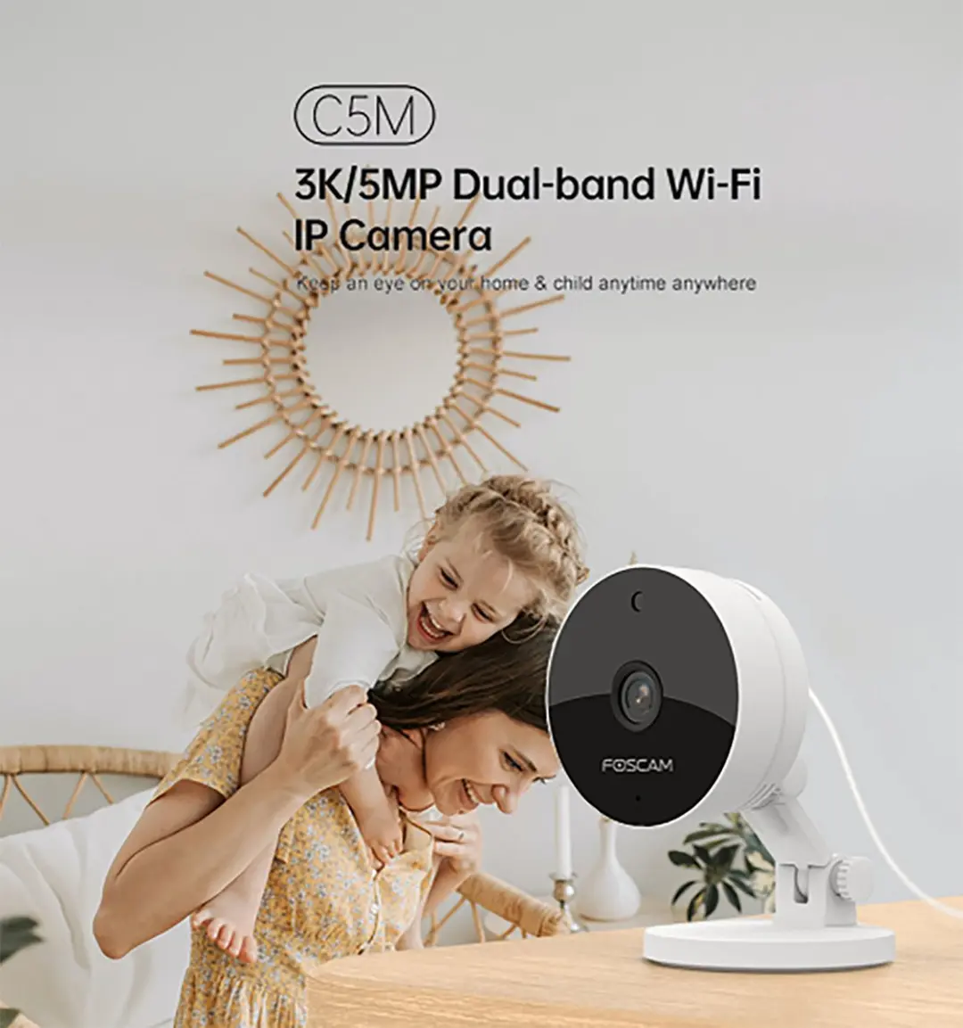 Foscam C5M Beveiligingscamera 3K - Nachtzicht 8m - Wit