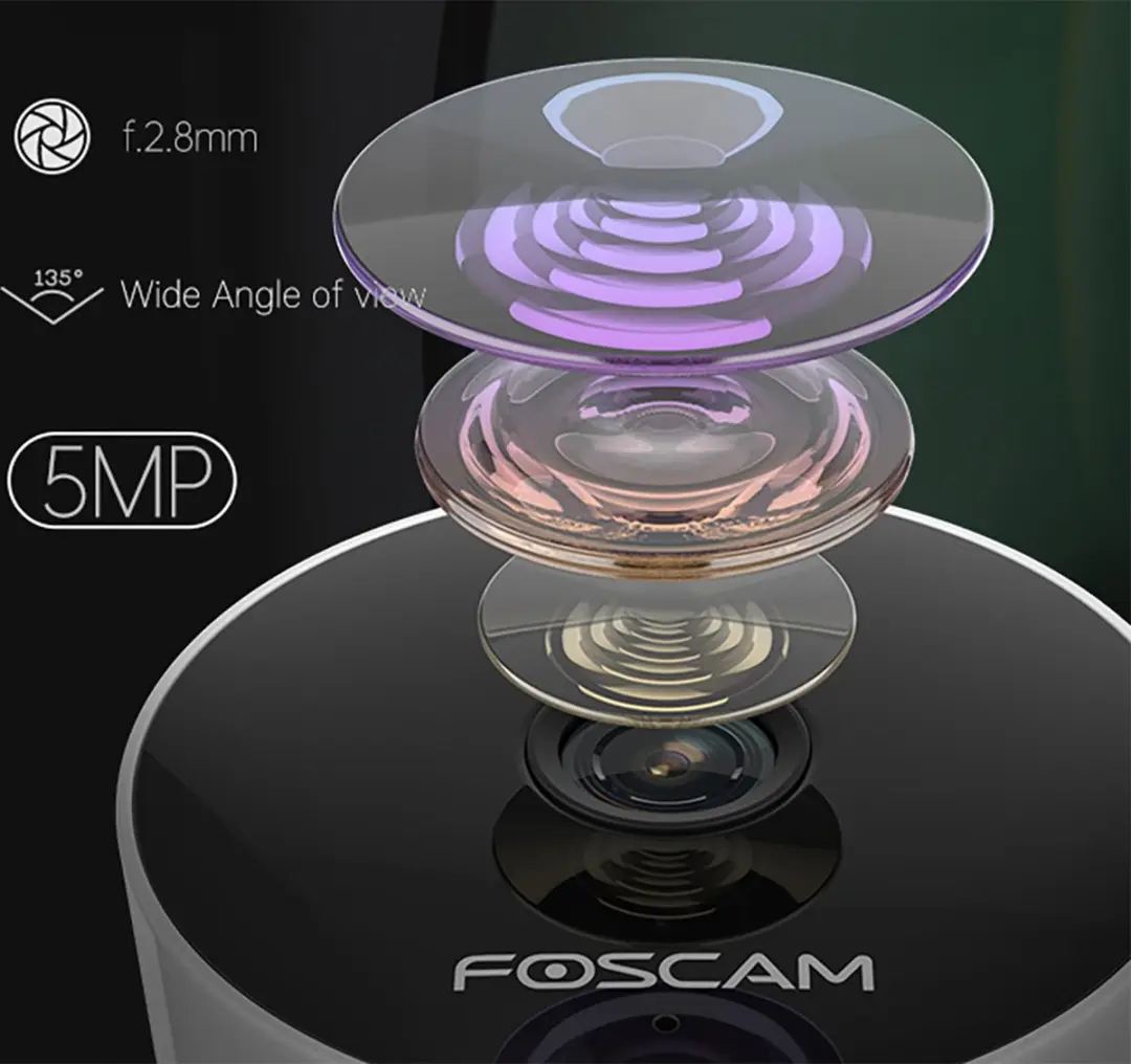 Foscam C5M Beveiligingscamera 3K - Nachtzicht 8m - Wit