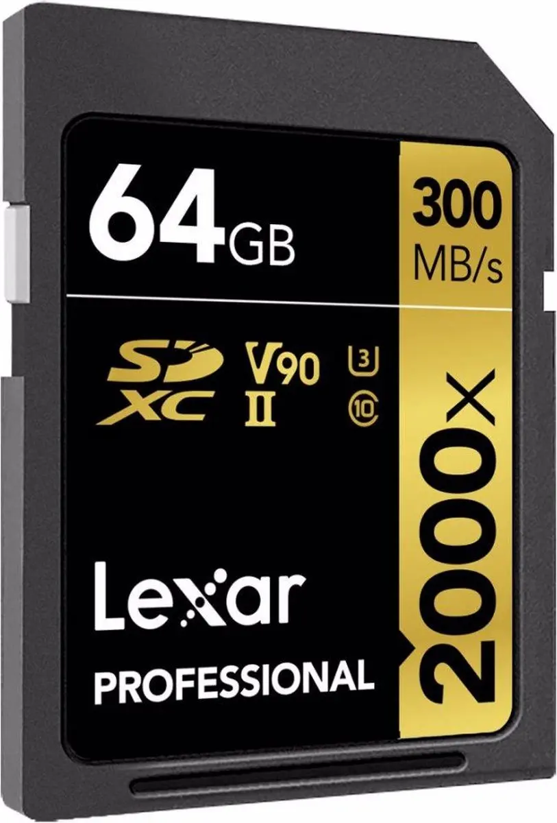 Lexar SD Pro Gold Series UHS-II 2000x 64GB V90