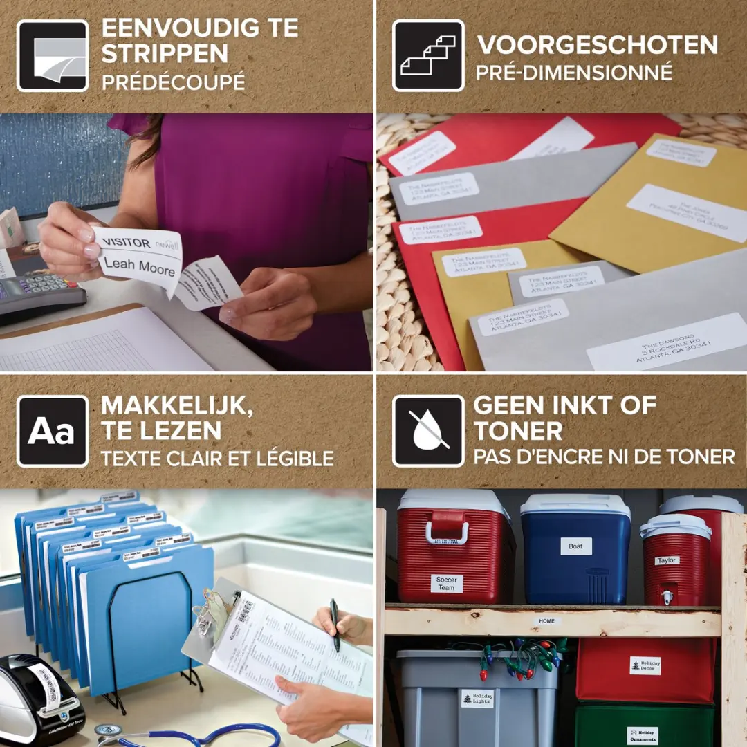 DYMO LabelWriter 2112283 Witte Poly Etiketten - 160 Stuks