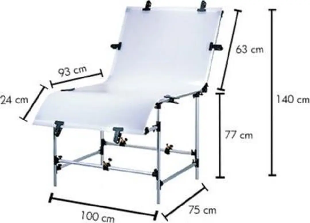 Linkstar Opnametafel B-1020 100x200cm - Zilver/Wit