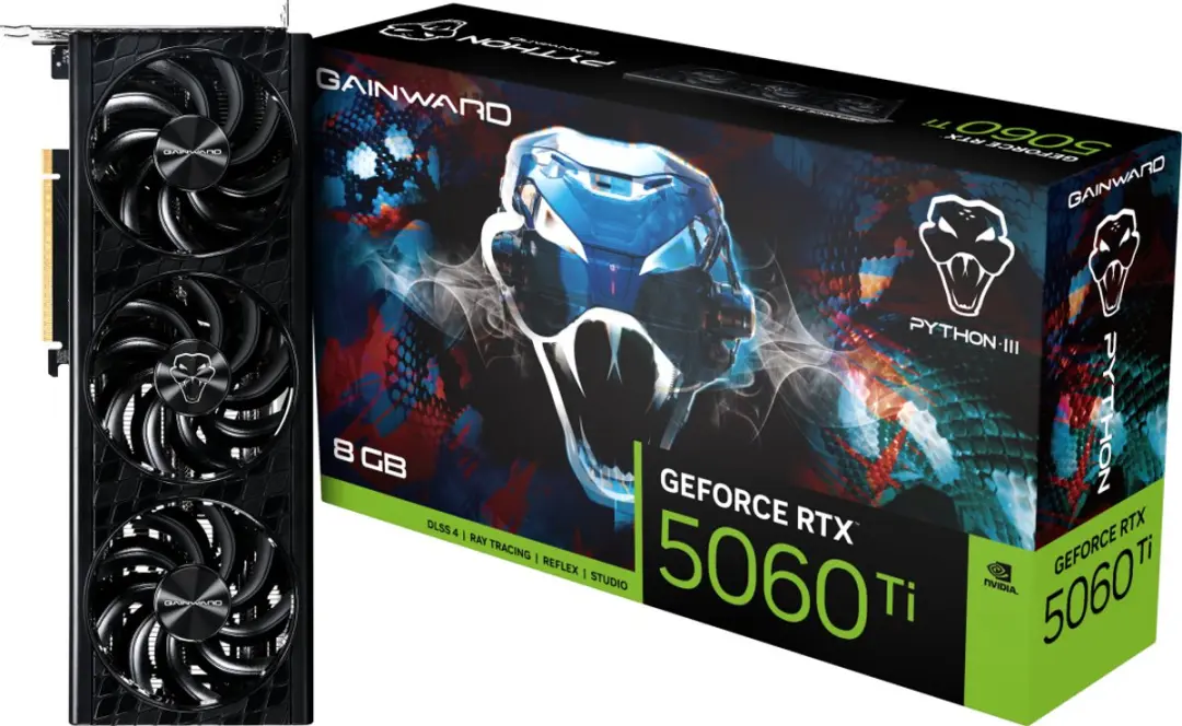 Gainward GeForce RTX 5060 Ti Python III NE7506T019P1-GB2062T - Zwart