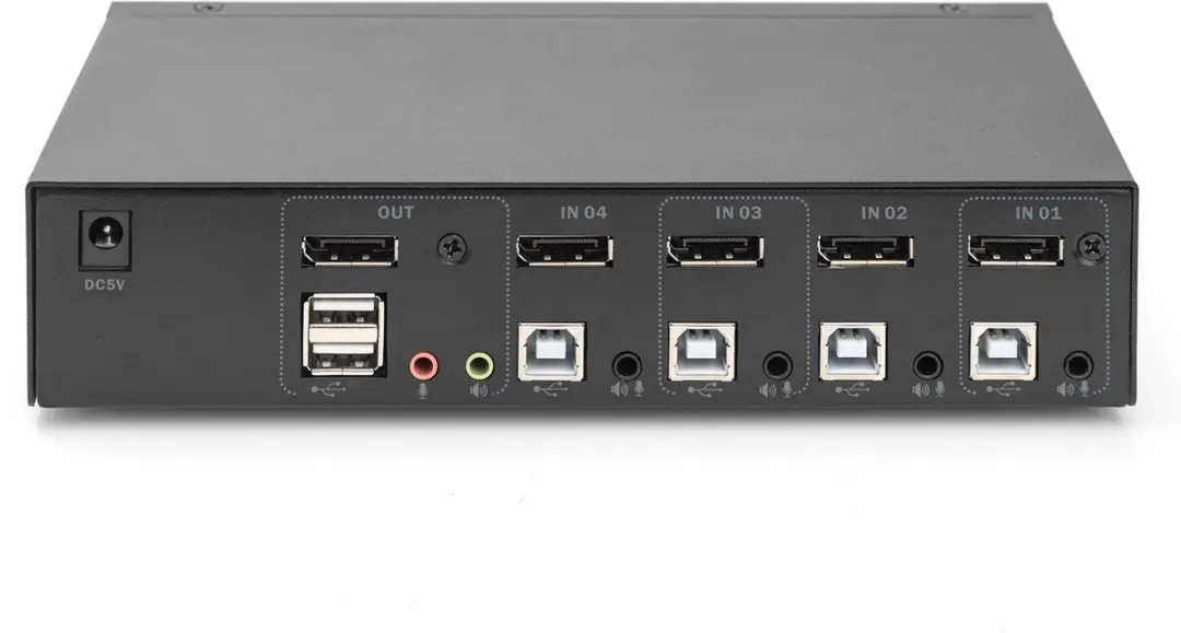 Digitus DS-12891 KVM-switch - 5x USB 2.0 - Zwart