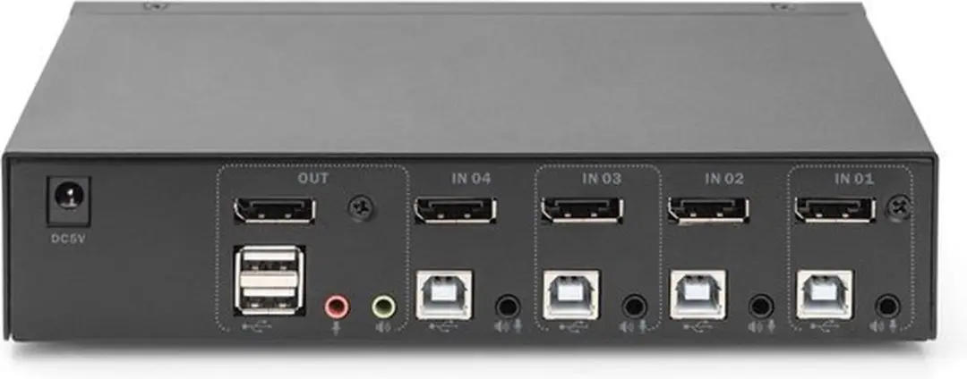 Digitus DS-12891 KVM-switch - 5x USB 2.0 - Zwart