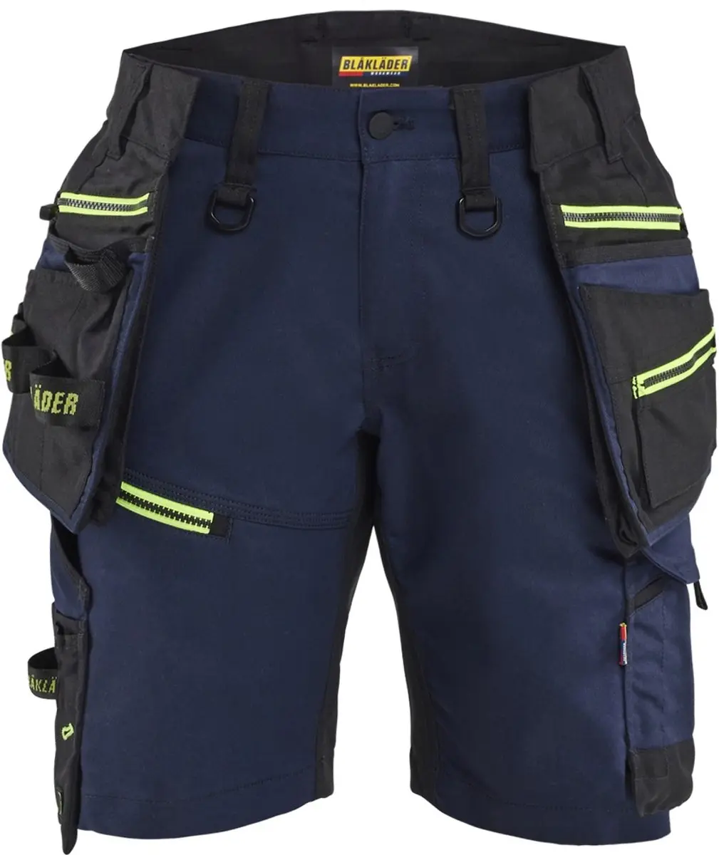 Blåkläder Striker Werkbroek 71751149 - 46 - Marineblauw/High Vis Geel