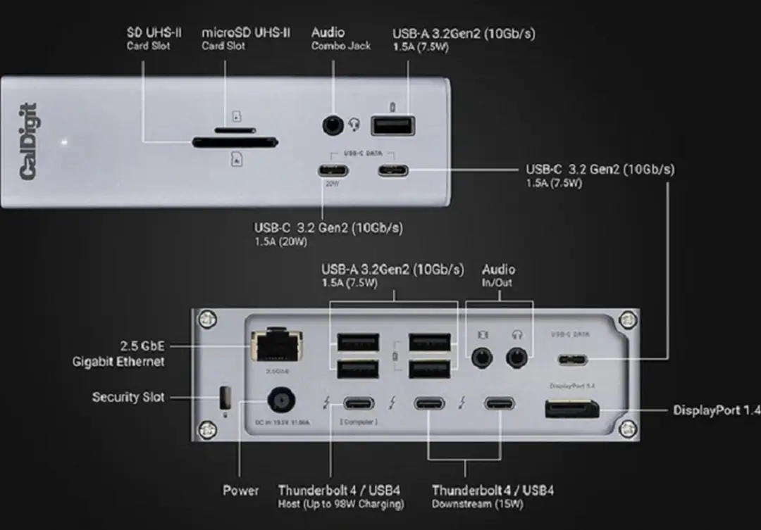 CalDigit TS4 Thunderbolt Station - Grijs