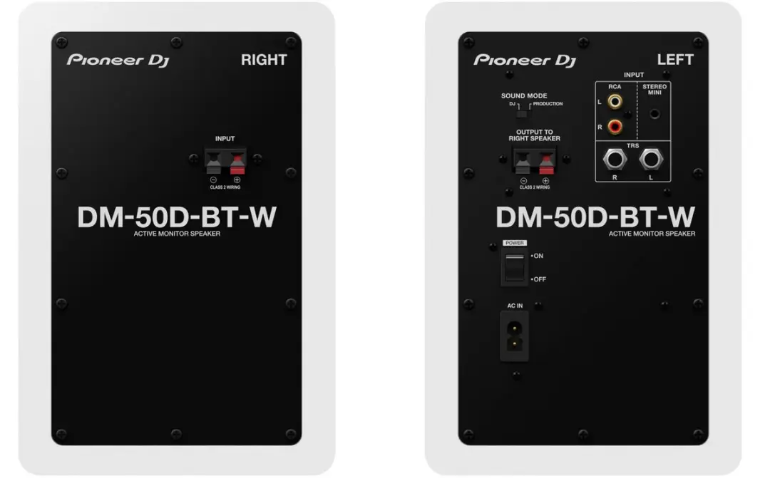 Pioneer DJ DM-50D-BT-W Monitorboxen - 2x25W - Bluetooth - Wit