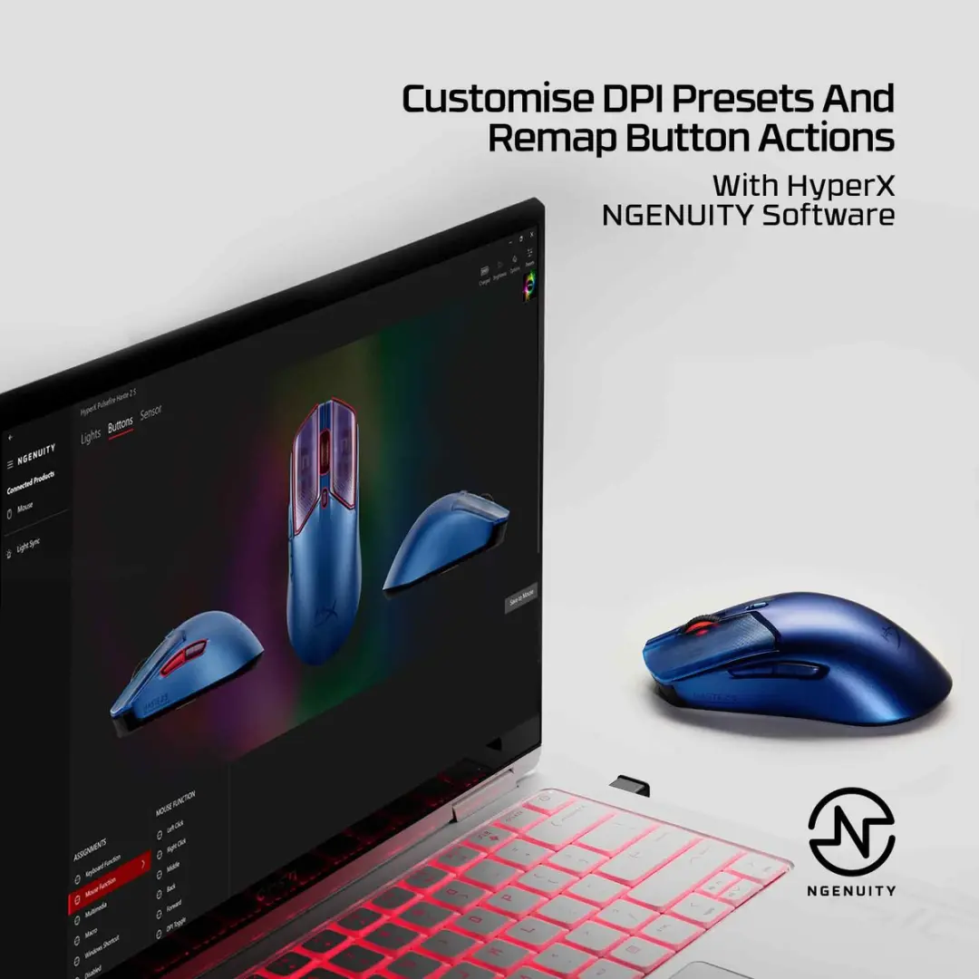 HyperX Pulsefire Haste 2 S Navy Gamingmuis 9B001AA