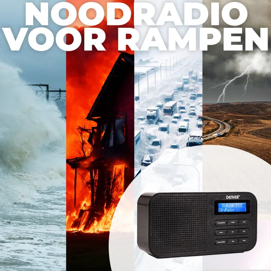 Denver DAB42 Noodradio - Zwart