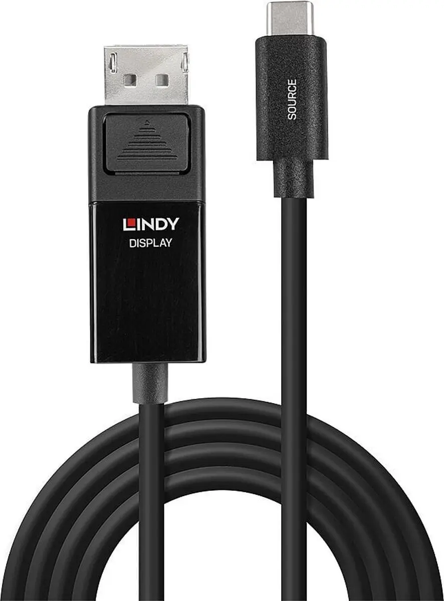 Lindy 43341 USB Type-C naar DisplayPort Adapter 1m - Zwart