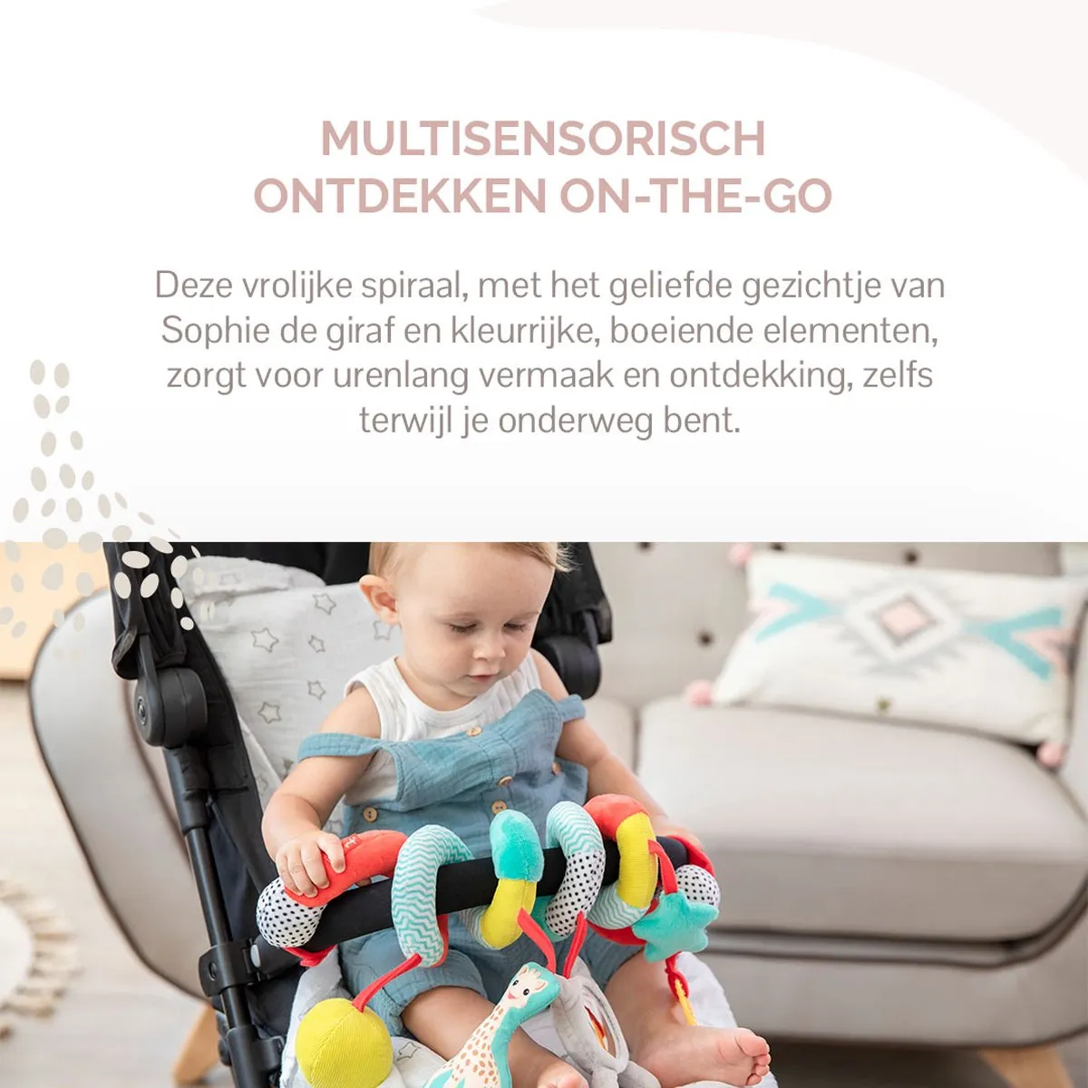 Sophie de Giraf Activiteitenspiraal - Textiel - Meerkleuring