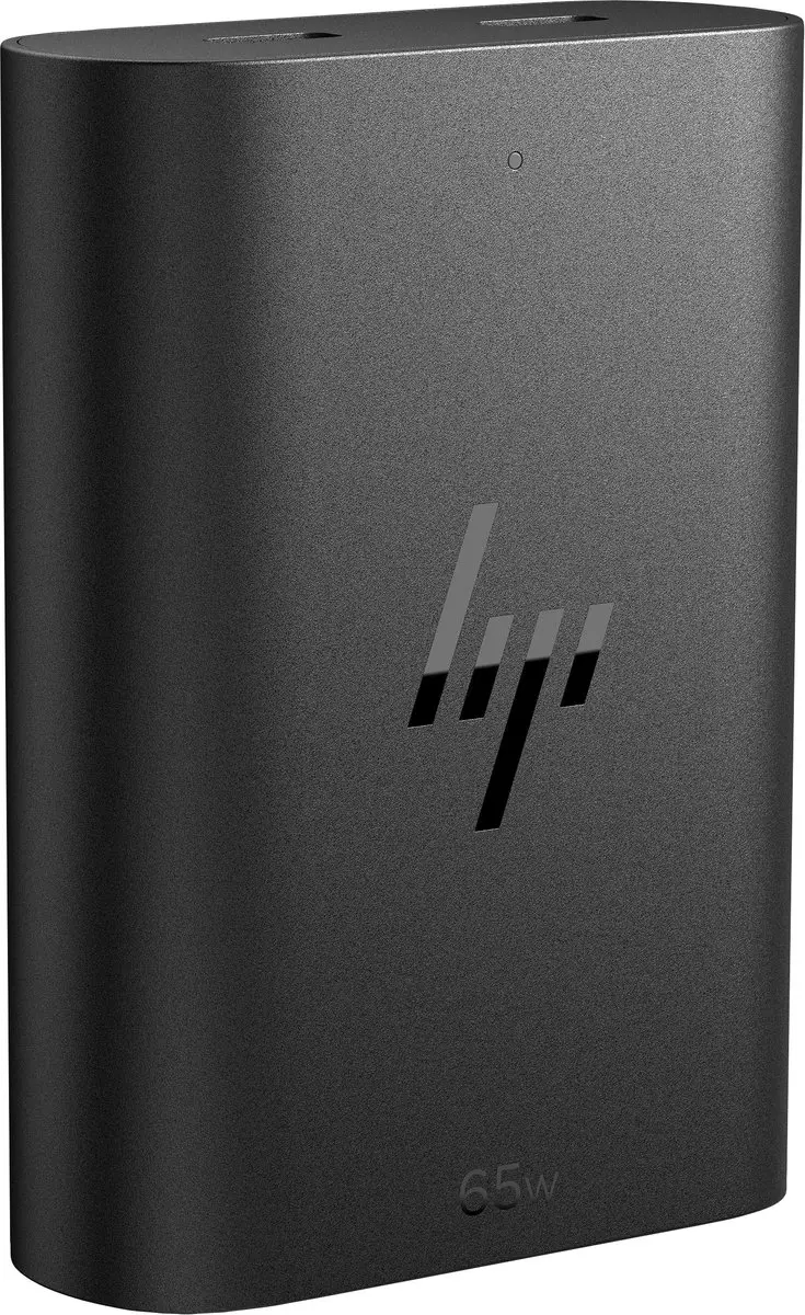 HP 65W GaN USB-C Snellader - 2x USB-C - 46178471 - Zwart