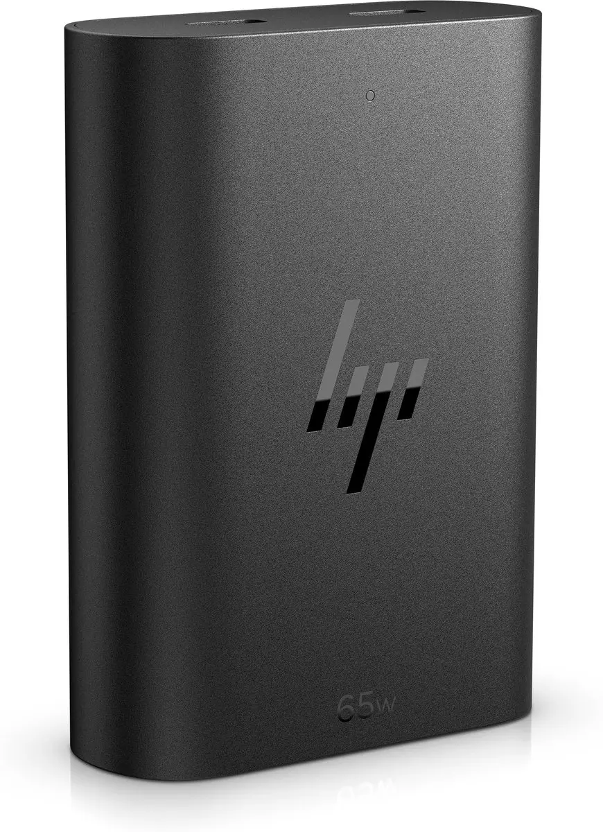 HP 65W GaN USB-C Snellader - 2x USB-C - 46178471 - Zwart