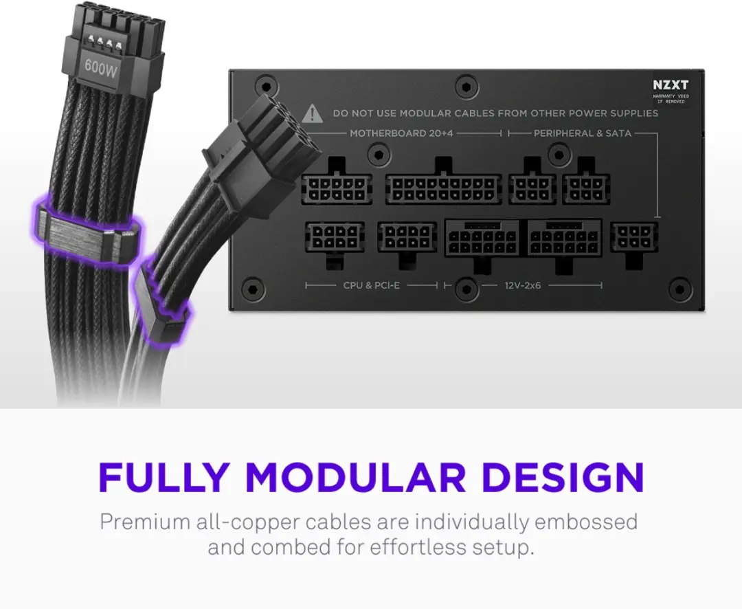 NZXT C850 SFX Gold Voeding 850W - Zwart